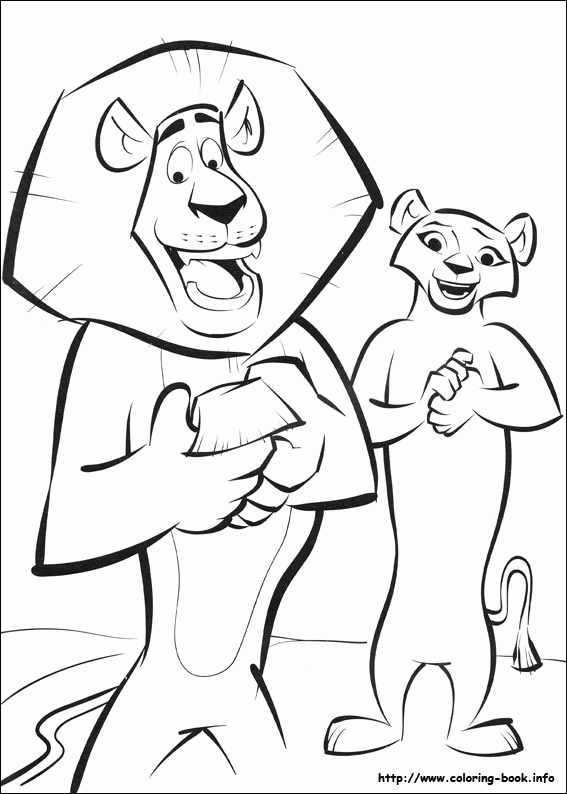 Lwy w Królestwie Zwierząt - Kolorowanka do Druku kolorowanka do druku